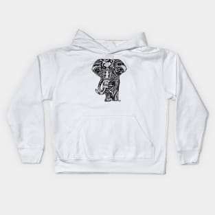 Elephant Mandala Tribal design Kids Hoodie